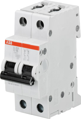 Изображение ABB Выключатель автоматический 2-полюсной S202 D10