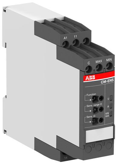 Изображение ABB Реле контроля уровня жидкости CM-ENS.11P, слив (чувствит. 5- 100кОм) 24-240В АС/DC, 1ПК, пруж. заж.
