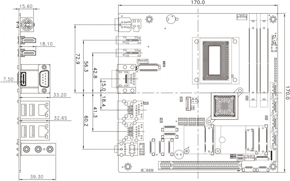 Чертеж корпус mini itx