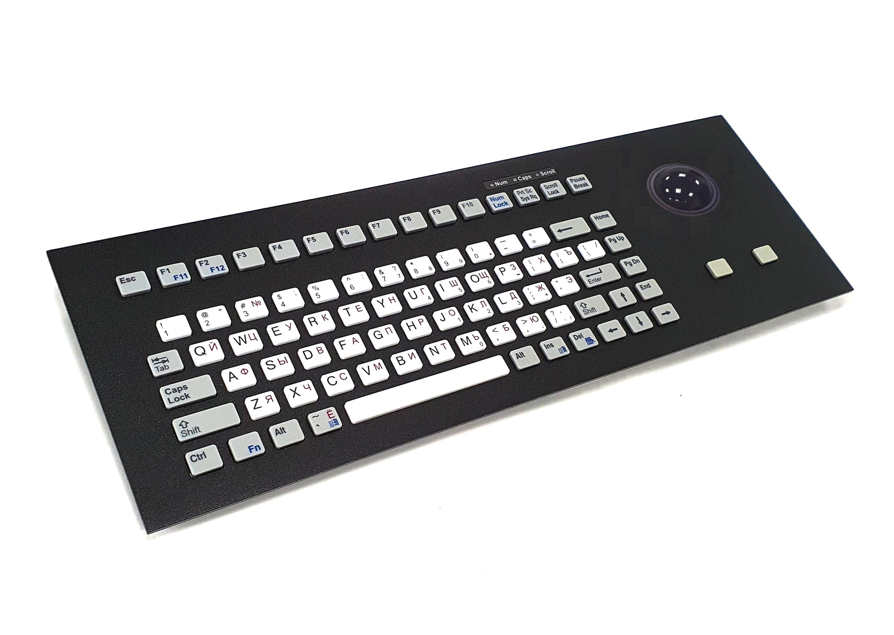 Изображение Клавиатура промышленная силиконовая TKG-083b-TB38-MODUL-BLACK-PS/2-US/CYR (KG15226B)  