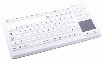 Изображение Клавиатура пылевлагозащищённая TKG-104-TOUCH-IP68-VESA-GREY-USB-US/CYR (KG17249)  