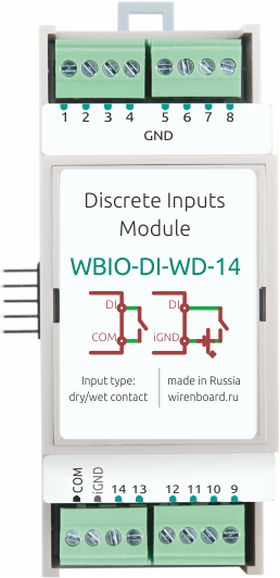 Изображение Модуль ввода-вывода Wiren Board WBIO-DI-WD-14