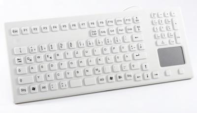 Изображение Клавиатура пылевлагозащищённая TKG-107-TOUCH-IP68-WHITE-USB-US/CYR (KG22307)  