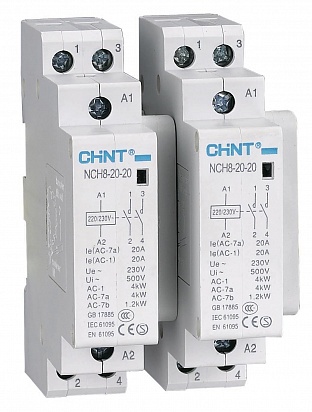 Изображение CHINT Контактор модульный NCH8-63/11 63A 1НЗ+1НО AC220/230В 50Гц (R)