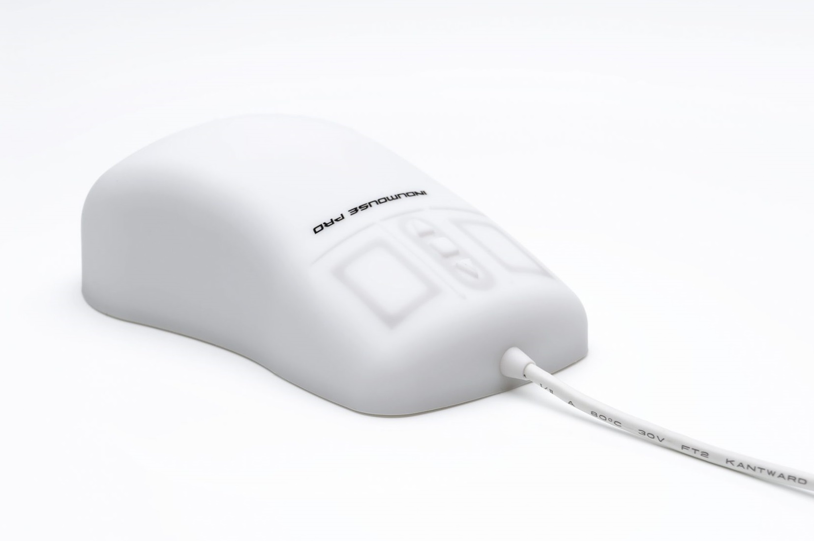 Изображение Мышь промышленная для применения в медицине TKH-MOUSE-PRO-IP68-WHITE-USB (KH25201) для любых поверхностей  
