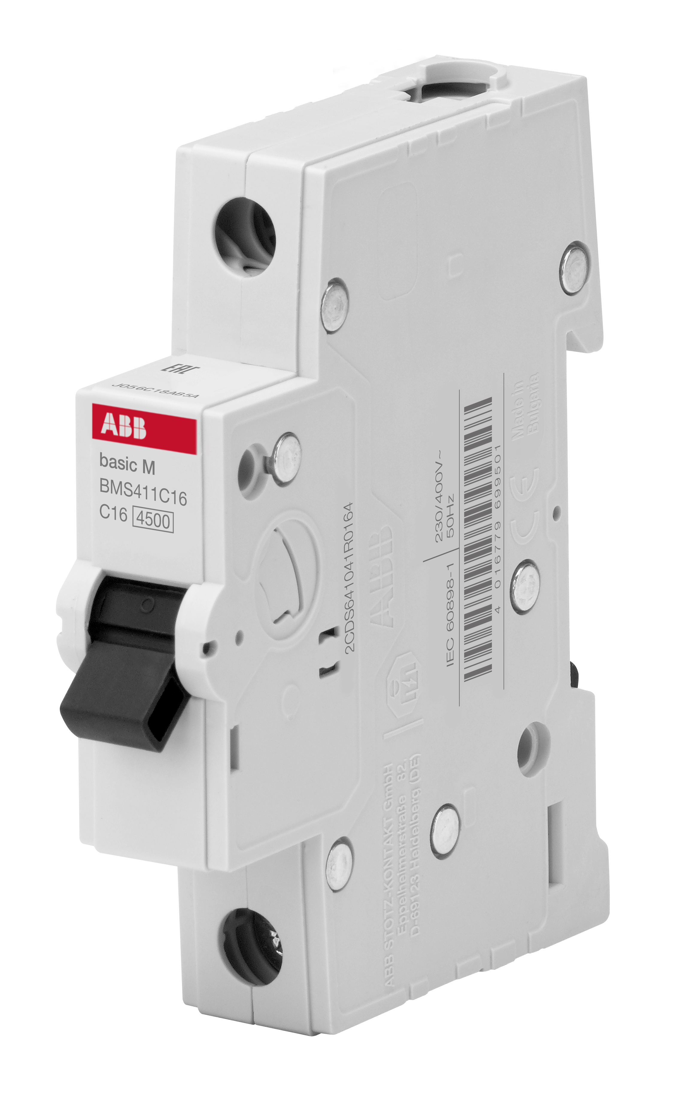 Изображение ABB Выключатель автоматический 1P, 6A, C, 4,5кА, BMS411C06